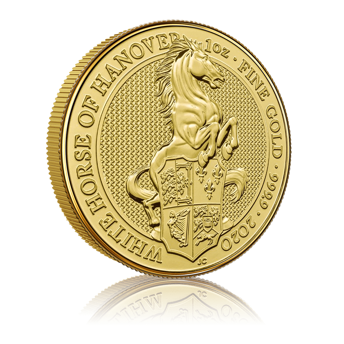 1oz Gold Queen's Beast White Horse Of Hanover (2020) 4